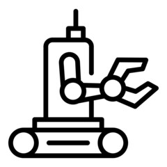 Poster - Hand robot icon outline vector. Ai android. Cute bot