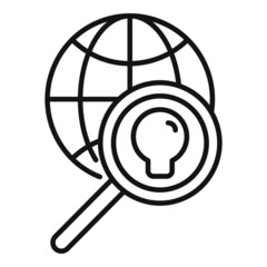 Poster - Search global idea icon outline vector. Business solution