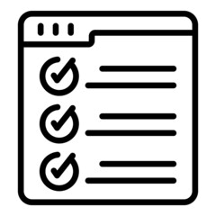Poster - Web page review icon outline vector. Digital reference. Report client