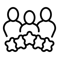 Poster - Group feedback icon outline vector. Online report. Client experience