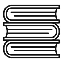 Poster - Book stack icon outline vector. Business solution