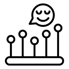 Poster - Client review stats icon outline vector. Online report. Web user