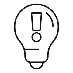 Poster - New idea icon outline vector. Think solution
