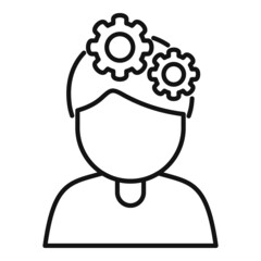 Poster - Mind idea icon outline vector. Creative business