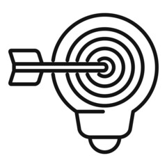 Poster - Target idea icon outline vector. Creative solution