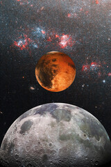 Wall Mural - moon/mars/stars