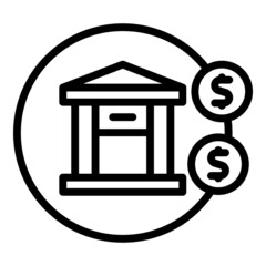 Poster - Bank icon outline vector. Digital pay. Mobile payment