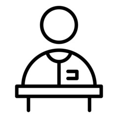 Poster - Bank speaker icon outline vector. Money transfer. Finance deposit