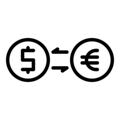 Poster - Money convert icon outline vector. Digital pay. Bank transfer