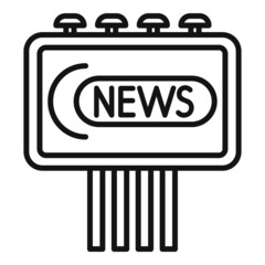 Poster - Billboard news icon outline vector. Camera press