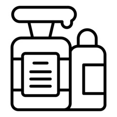 Wall Mural - Soap dispenser icon outline vector. Shampoo barber. Beauty cut