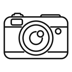 Wall Mural - Camera icon outline vector. Interview crew