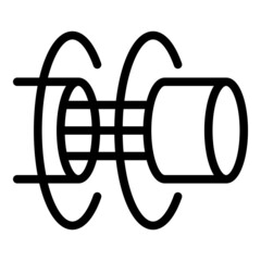 Poster - Fiber energy icon outline vector. Optic cable. Network fibre