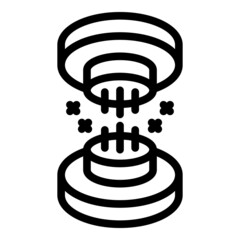 Poster - Fiber connector icon outline vector. Optic cable. Network wire