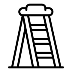 Wall Mural - Remodeling ladder icon outline vector. Wall remodel. House design