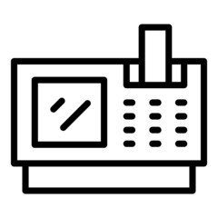 Poster - Touchscreen pos machine icon outline vector. Store screen. Cash register