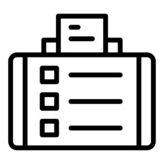 Poster - Tablet pos machine icon outline vector. Cash register. Screen point
