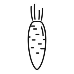 Poster - Fresh carrot icon outline vector. Fresh vegetable