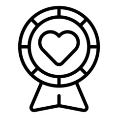 Poster - Love wheel icon outline vector. Blood person. Charity heart