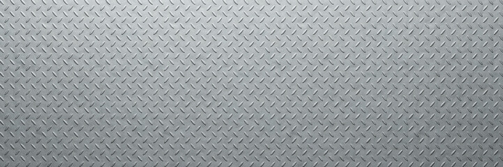 Diamond plate metal background. Brushed metallic texture. 3d rendering