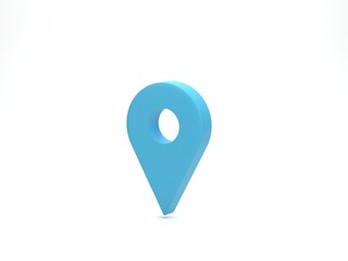 Aufkleber - 3d rendering, 3d illustration. Location map pin gps pointer markers. Map pointer isolated on white background.