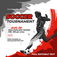 Wall Mural - soccer tournament flyer template