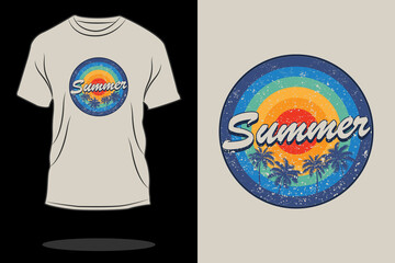 Wall Mural - Summer retro t shirt design