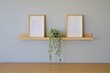© Anett - Mockup frame with hanging plant.