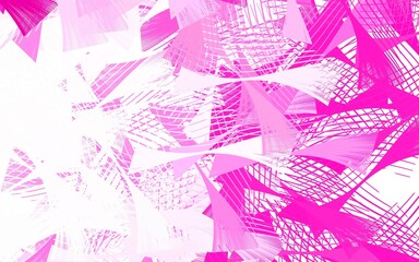 Poster - light pink vector pattern with random forms.