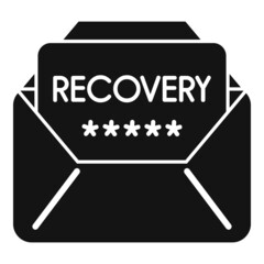 Sticker - Mail recovery icon simple vector. Ui page