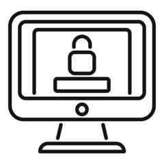 Poster - password recovery icon outline vector. page log
