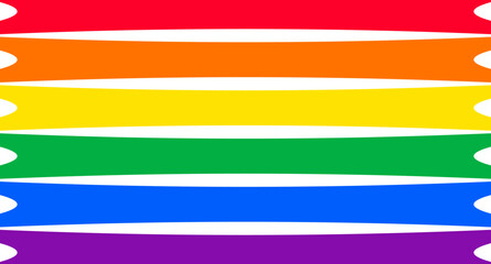 Sticker - Abstract hand drawn LGBT people pride flag background design vector.