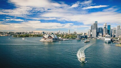 Fototapete - Aussicht auf die Jackson Bucht von Sydney