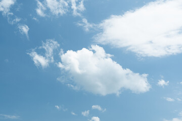 Wall Mural - many small clouds in blue sky.summer cloudy.white clouds floating in the sky