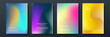 © SyahCreation - Blurred backgrounds set with modern abstract blurred color gradient patterns. Smooth templates collection for brochures, posters, banners, flyers and cards. Vector illustration.