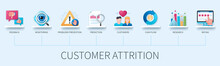 Customer Attrition Vector Infographics In 3d Style