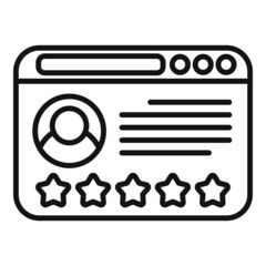 Poster - Web review icon outline vector. Customer trust