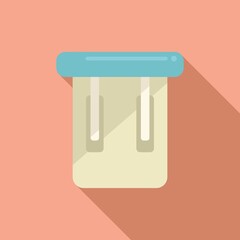 Poster - Card control icon flat vector. Business center