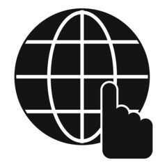 Poster - Global control icon simple vector. Room center