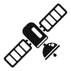 Poster - Space satellite icon simple vector. Control center