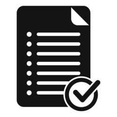 Poster - Paper control icon simple vector. Screen work