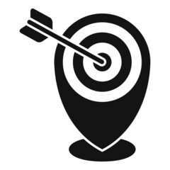 Poster - Location control icon simple vector. Center plan