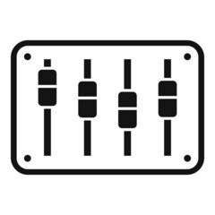 Poster - Equalizer device icon simple vector. Data system