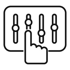 Poster - Equalizer control icon outline vector. Remote center