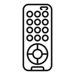 Poster - Remote control icon flat vector. Business center