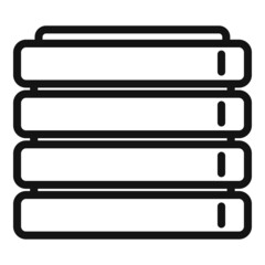 Poster - Server icon outline vector. Control data