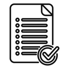 Poster - Paper control icon outline vector. Screen work
