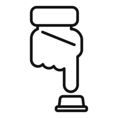 Poster - Button control icon outline vector. Work remote