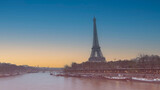Fototapeta Boho - The Banner of the travel with The famous Eiffel Tower in Paris, France.