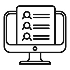 Poster - Online employment icon outline vector. Job search